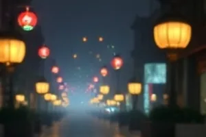 空无一人的回声走廊与地面反光